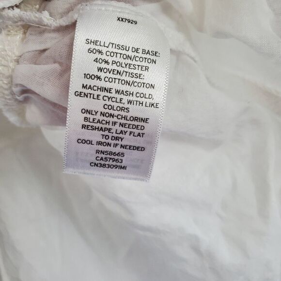 Caslon mixed media peplum top white - Picture 8 of 9